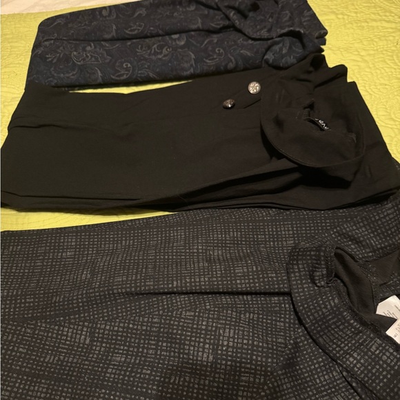 Black and Blue Patterned slacks 3 pair in great condition. - Picture 1 of 6